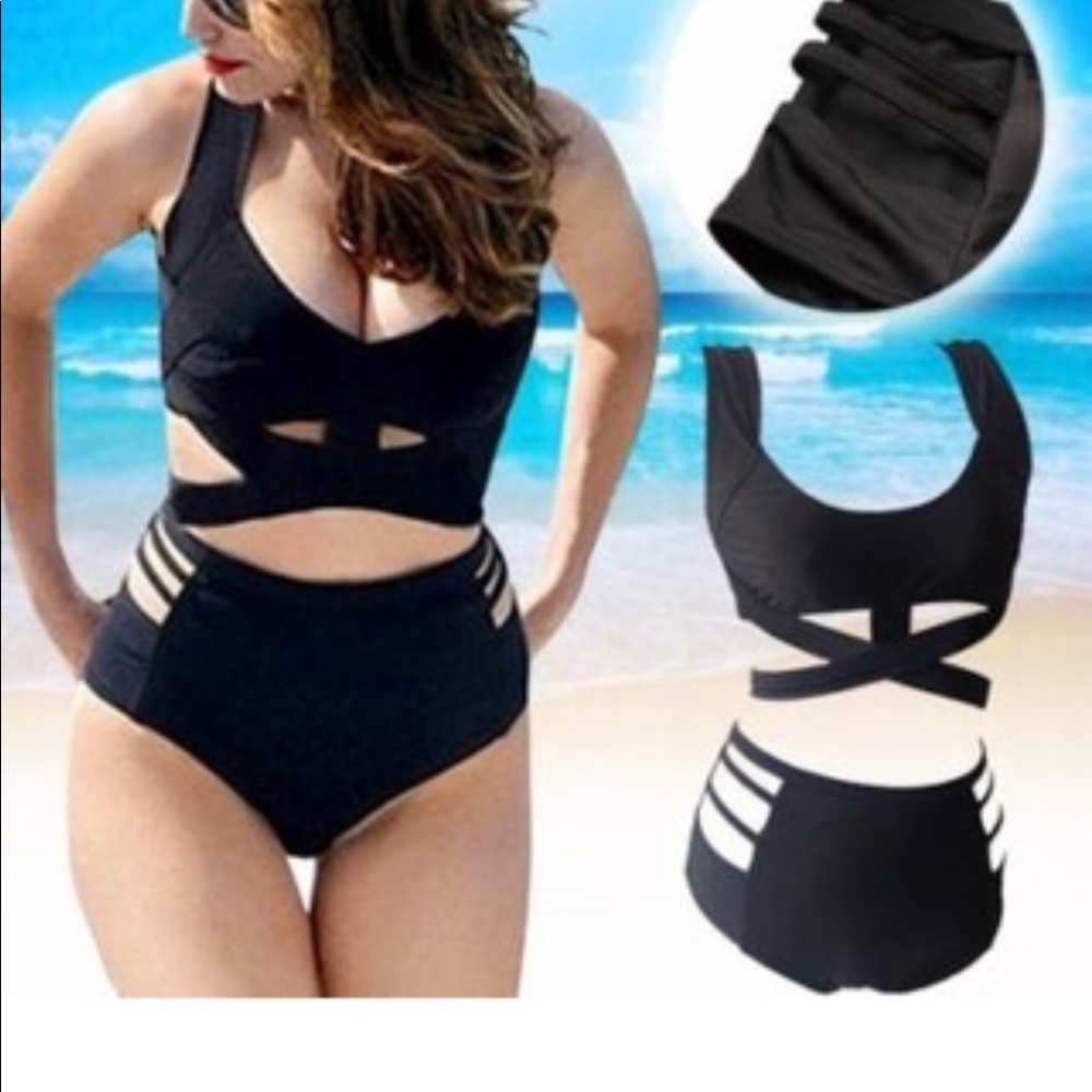 High wasted bathing suite